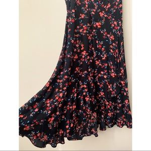 GUESS Black Wrap Floral Dress